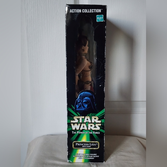 Star Wars 12" Inch Princess Leia with Chain Power of the Force 1999 NIB - Picture 7 of 11